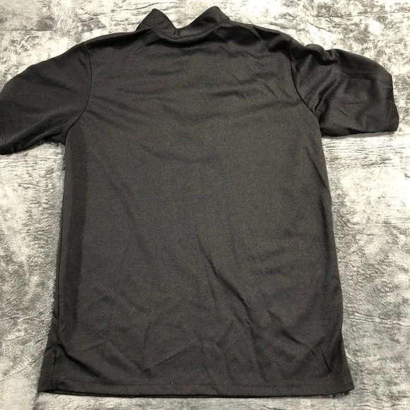 Barco Chef Shirt Mens Medium Black Short Sleeve Uniform Mock Neck Button Front - Picture 4 of 7